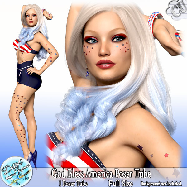 GOD BLESS AMERICA POSER TUBE PACK CU - FS by Disyas - Click Image to Close